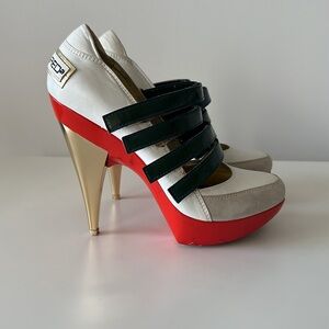 Dsquared2 Leather Sneaker Heels Size US8/ EU 38